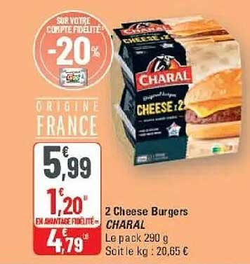 2 Cheese Burgers CHARAL