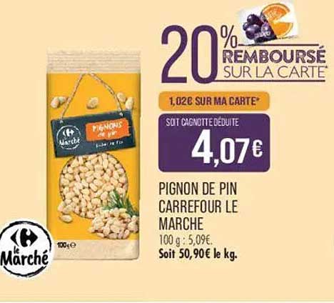 20% remboursé sur la carte