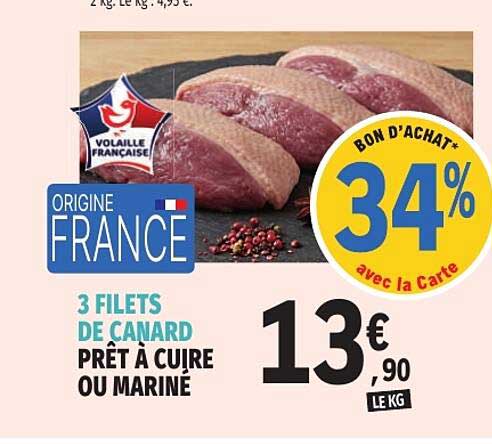 3 FILETS DE CANARD PRÊT À CUIRE OU MARINÉ