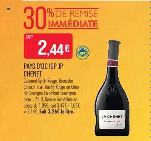 30% DE REMISE IMMÉDIATE