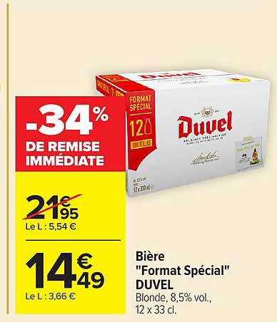 -34% DE REMISE IMMÉDIATE