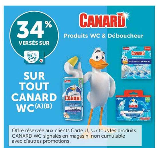 34% versés sur sur tout CANARD WC(A)(B)