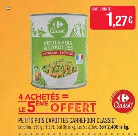 4 ACHETÉS = LE 5ÈME OFFERT