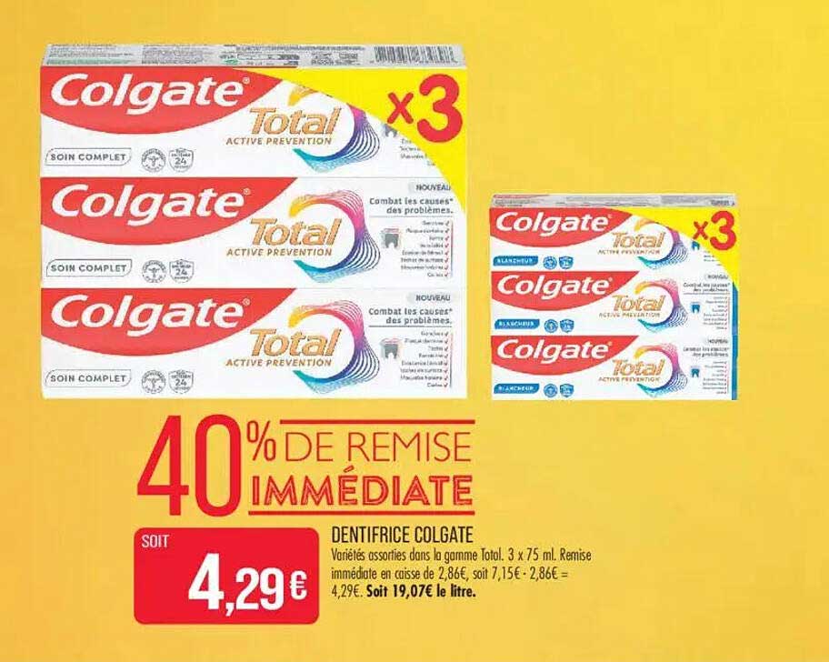 40% DE REMISE IMMÉDIATE