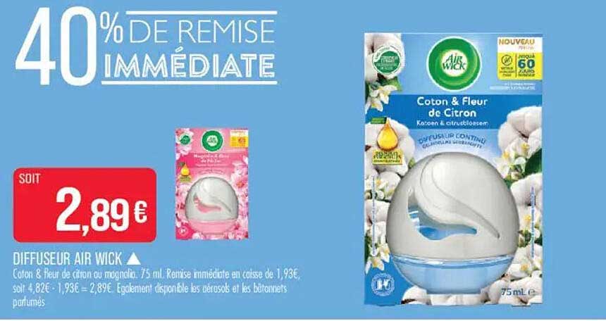 40% DE REMISE IMMÉDIATE