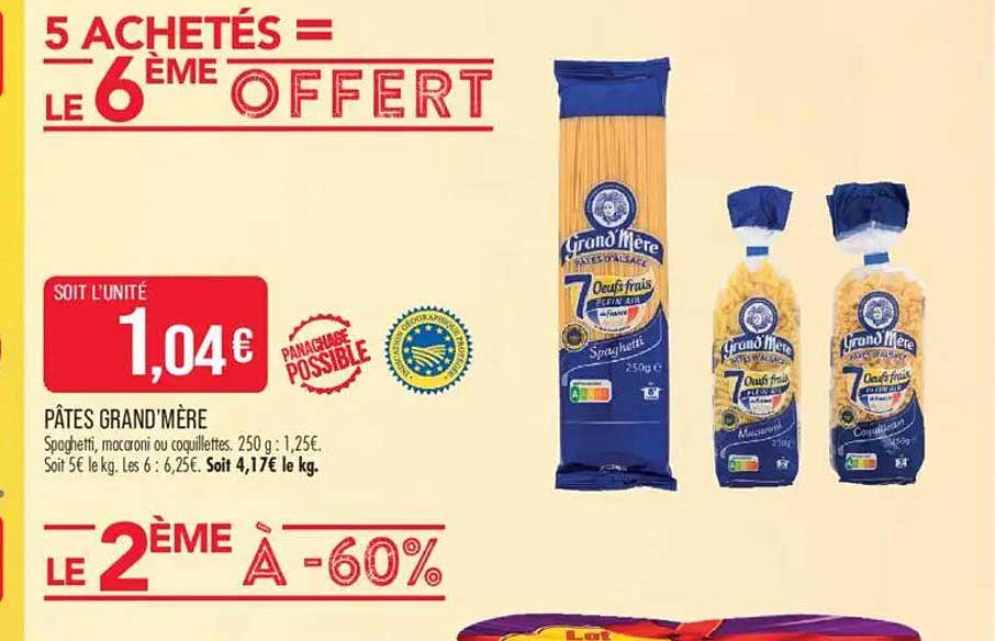 5 ACHETÉS = LE 6ÈME OFFERT