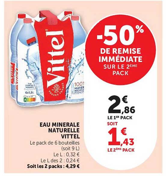 -50% DE REMISE IMMÉDIATE SUR LE 2ÈME PACK