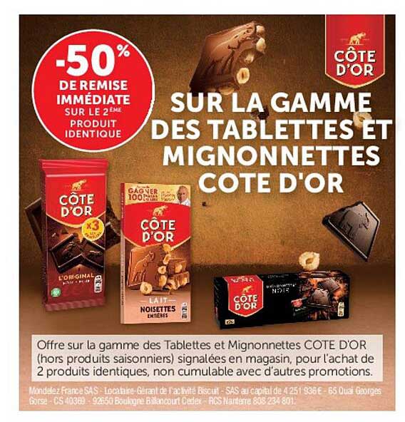 -50% DE REMISE IMMÉDIATE SUR LE 2ÈME PRODUIT IDENTIQUE