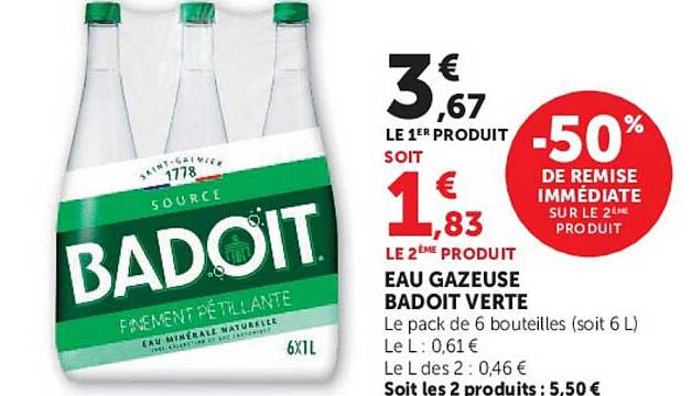-50% DE REMISE IMMÉDIATE SUR LE 2ÈME PRODUIT