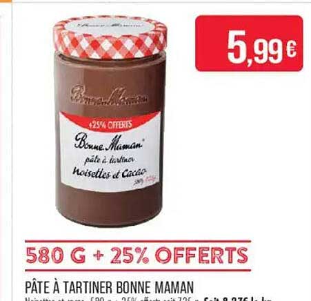 580 G + 25% OFFERTS