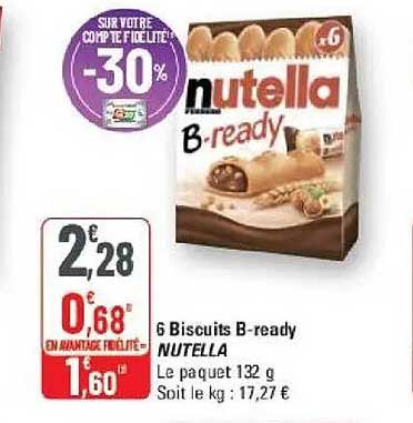 6 Biscuits B-ready NUTELLA