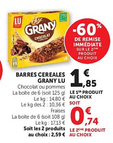 -60% DE REMISE IMMÉDIATE SUR LE 2ÈME PRODUIT AU CHOIX