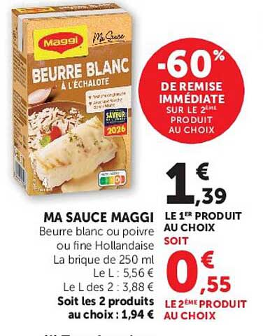 -60% DE REMISE IMMÉDIATE SUR LE 2ème PRODUIT AU CHOIX