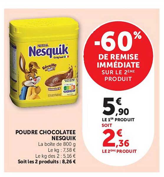 -60% DE REMISE IMMÉDIATE SUR LE 2ÈME PRODUIT