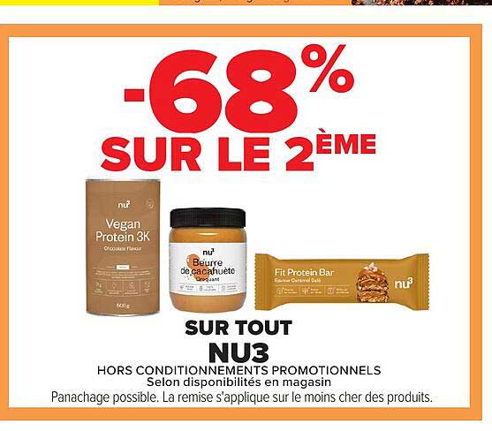 -68% SUR LE 2ÈME SUR TOUT NU3