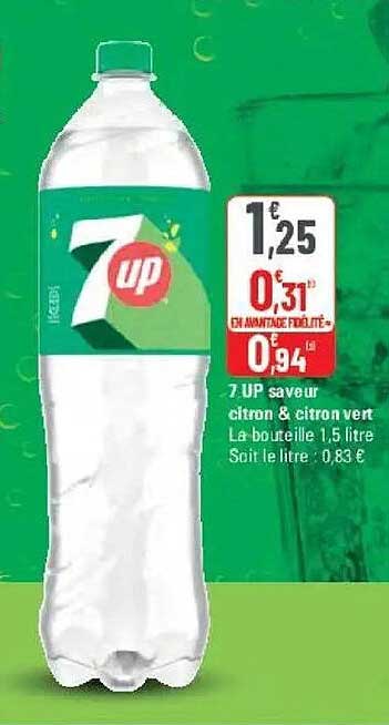 7 UP saveur citron & citron vert
