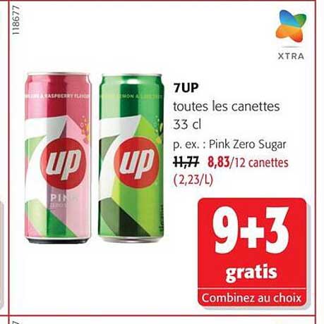7UP toutes les canettes 33 cl