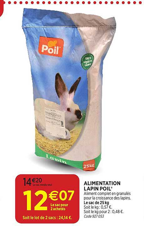 ALIMENTATION LAPIN POIL