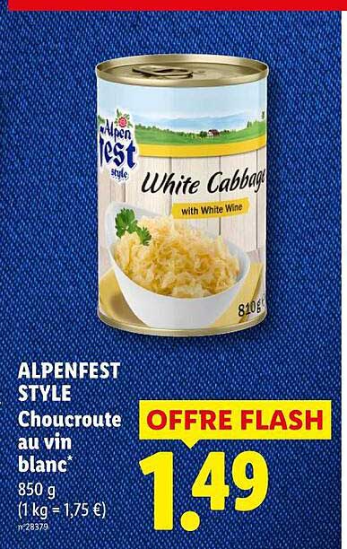 ALPENFEST STYLE Choucroute au vin blanc