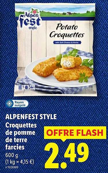 ALPENFEST STYLE Croquettes de pomme de terre farcies 600 g
