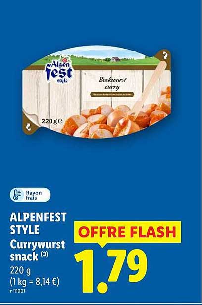ALPENFEST STYLE Currywurst snack 220 g