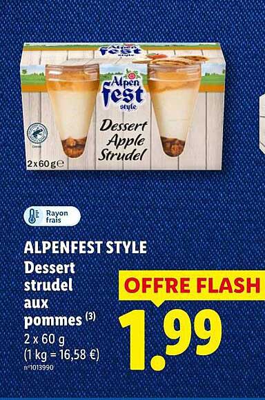 ALPENFEST STYLE Dessert strudel aux pommes
