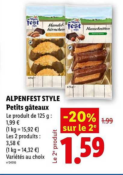 ALPENFEST STYLE Petits gâteaux