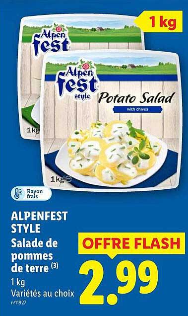 ALPENFEST STYLE Salade de pommes de terre 1 kg Variétés au choix