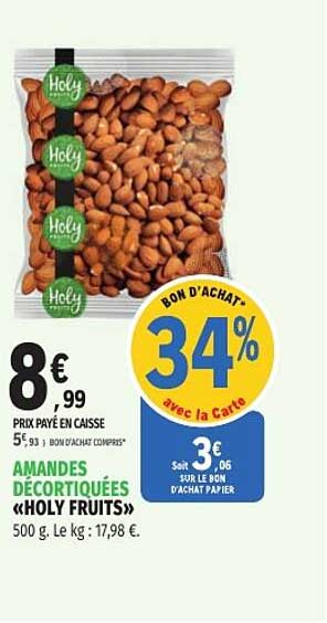 AMANDES DÉCORTIQUÉES «HOLY FRUITS»