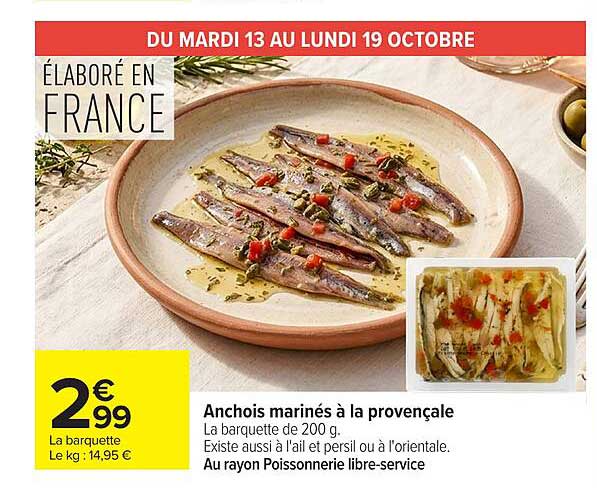 Anchois marinés à la provençale