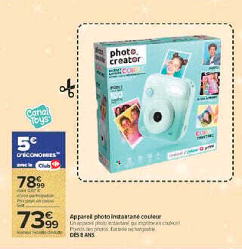 Appareil photo instantané couleur