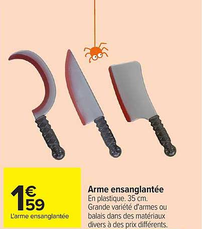 Arme ensanglantée