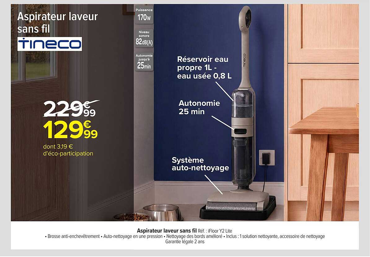 Aspirateur laveur sans fil