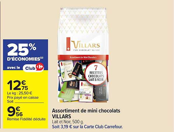 Assortiment de mini chocolats VILLARS