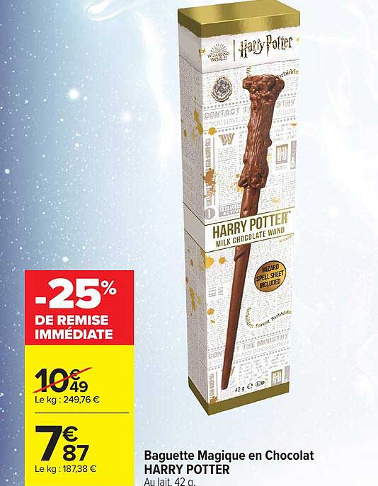 Baguette Magique en Chocolat HARRY POTTER