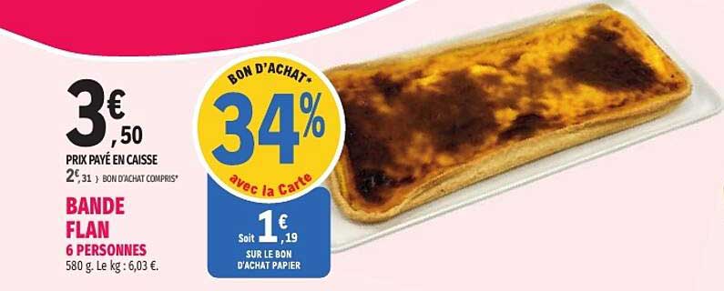 BANDE FLAN 6 PERSONNES