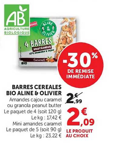 BARRES CEREALES BIO ALINE & OLIVIER