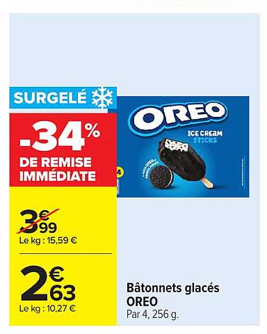 Bâtonnets glacés OREO