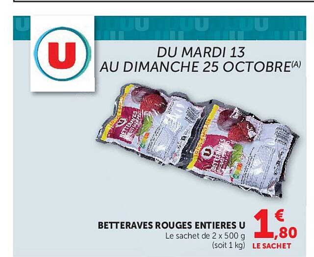 BETTERAVES ROUGES ENTIÈRES U