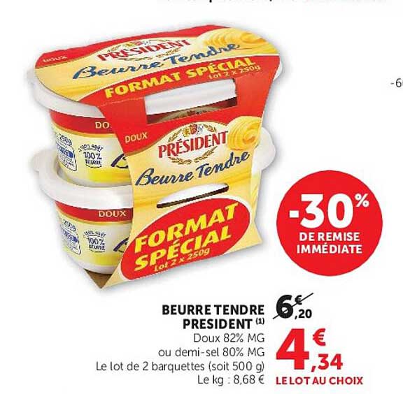 BEURRE TENDRE PRESIDENT
