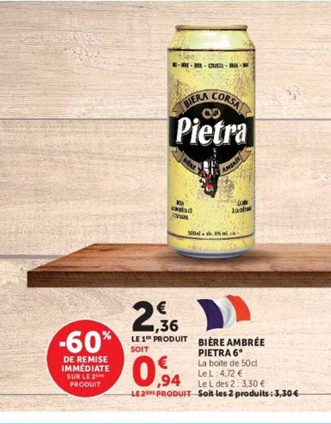 BIÈRE AMBRÉE PIETRA 6°