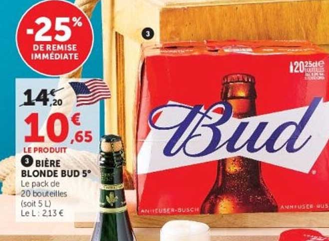 BIERE BLONDE BUD 5°