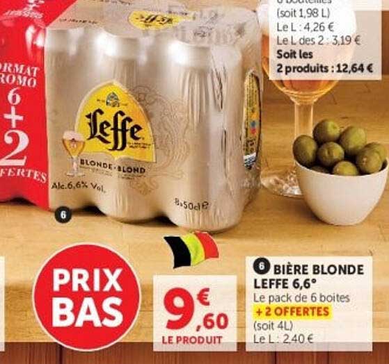 BIÈRE BLONDE LEFFE 6,6°