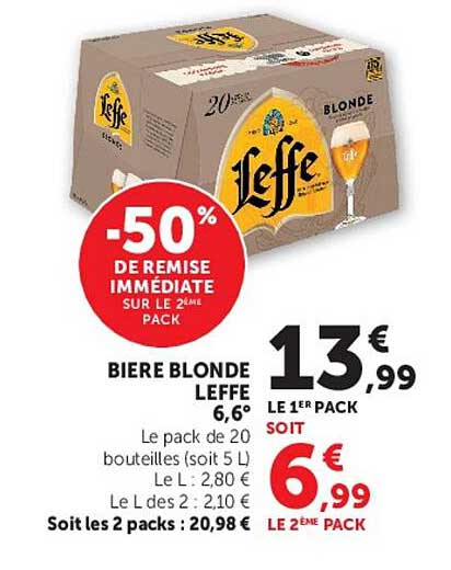 BIERE BLONDE LEFFE 6,6°