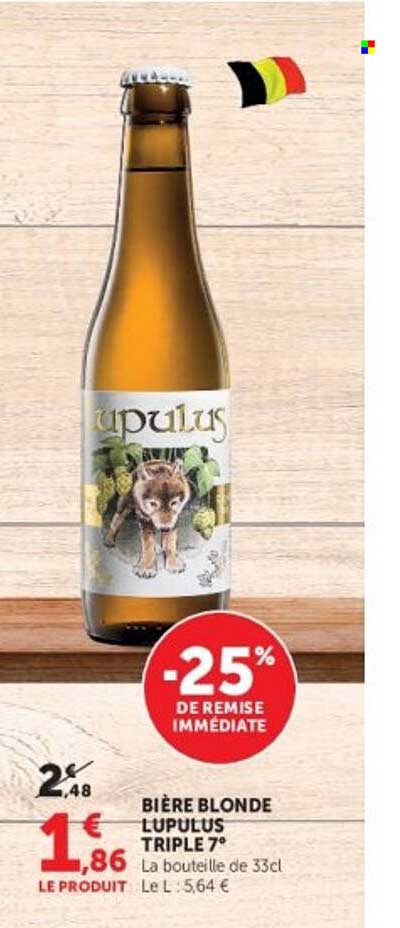 BIÈRE BLONDE LUPULUS TRIPLE 7°