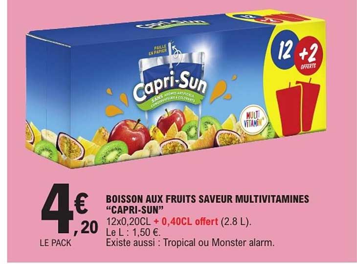 BOISSON AUX FRUITS SAVEUR MULTIVITAMINES “CAPRI-SUN”