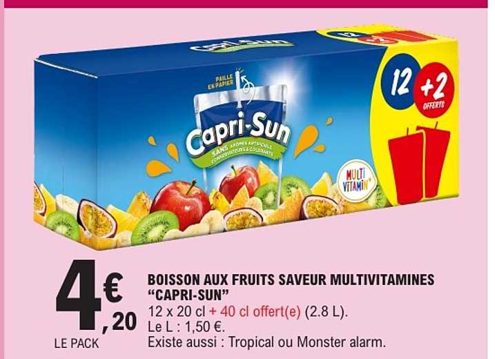 BOISSON AUX FRUITS SAVEUR MULTIVITAMINES “CAPRI-SUN”