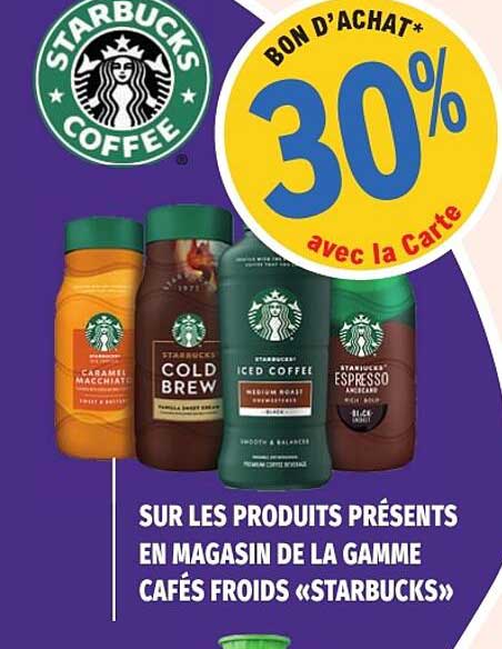 BON D’ACHAT* 30% avec la Carte