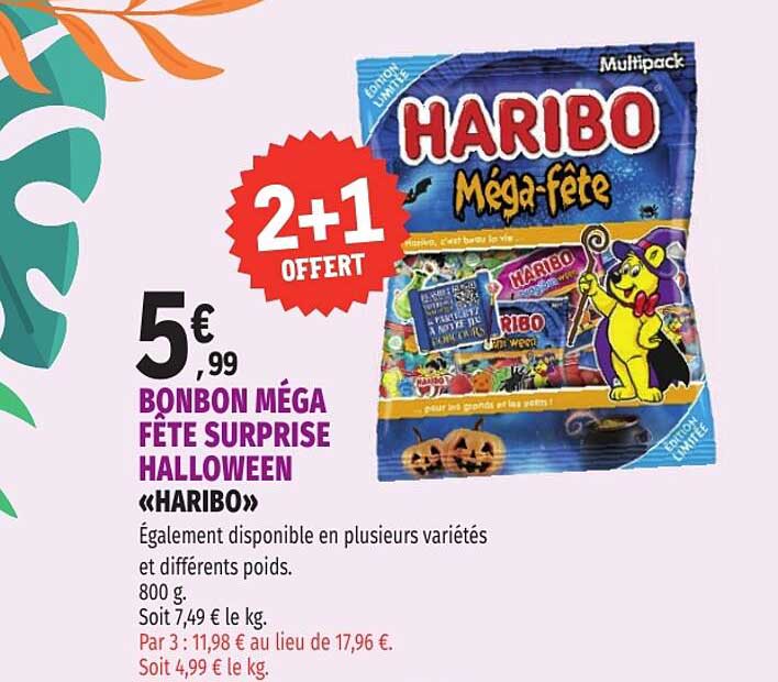 BONBON MÉGA FÊTE SURPRISE HALLOWEEN «HARIBO»
