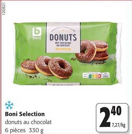 Boni Selection donuts au chocolat 6 pièces 330 g